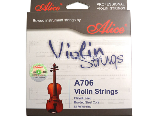 Alice A706 Viool Snaren Plated Staal & Gevlochten Stalen Kern Ni-Fe Kronkelende 1st-4th Strings Gratis Shippng