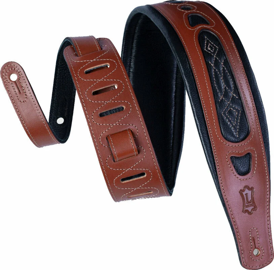 Levys PM31 Ledergurte für Gitarren Walnut