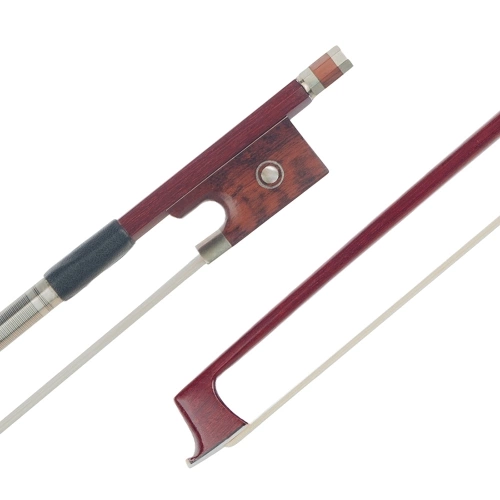 4/4 Violine Geigenbogen Brazilwood Rundstab Schlangenholz Frosch Schachtelhalm Haar Gut ausbalanciert