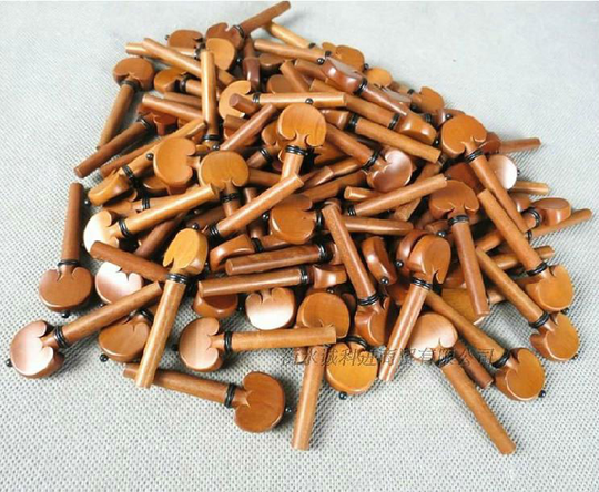 20 Stuks 5 Sets 4/4 Viool Jujube Hout Pinnen Palissander Pinnen Ebony Pinnen Viool Fittingen Onderdelen Accesorries
