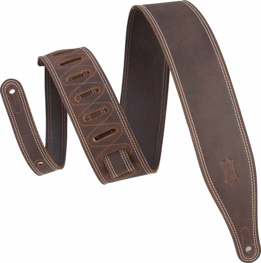 Levys M17BDS Ledergurte für Gitarren Dark Brown