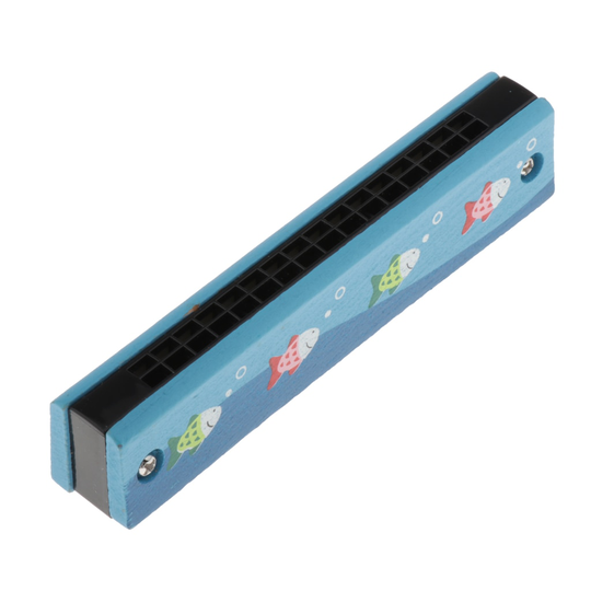 Kinderen Houten Cartoon Geschilderd Harmonica Dubbele Rij 16-Gat Mond Orgel Mini Xylofoon Vroege Onderwijs Leren Baby Muziek