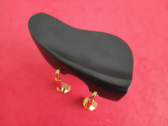 1 Pcs Natuurlijke Kleur Ebony Viool Chinrest Oor Vorm 4/4 Chin Rest