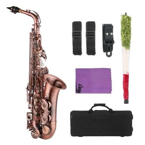 Ammoon Saxophone Red Antik E-Flat Messing Material