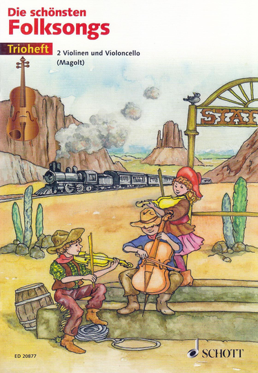 Noten Die schönsten Folksongs 2 Violinen 1 Cello ED 20877 Schott Trioheft