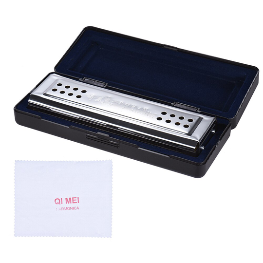2-In-1 Harmonica Tremolo Harmonica Mondharmonica Dural Sleutel Van C & G 24 Dubbele Gaten Met 48 Riet Gratis Reed Wind Instrument
