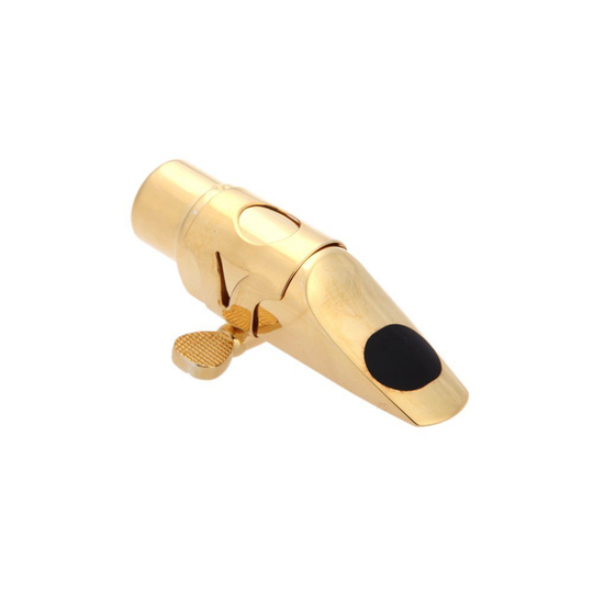 Jazz Sopraansaxofoon 5C Metalen Mondstuk + Pads Kussens + Cap Gesp Met Gold Plating