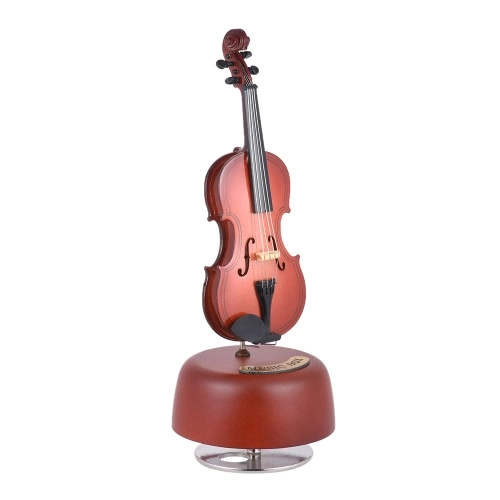 Klassische Wind oben Violine Spieluhr mit Rotating Musical Basisinstrument Miniatur-Nachbildung Artware Geschenk
