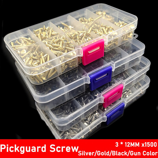 500/1500 Pcs M3 * 12 Gitaar Pickup Slagplaat Schroeven Voor St Tl Elektrische Gitaar Back Plate Mount Gitaar jack Schroeven Gitaar Onderdelen