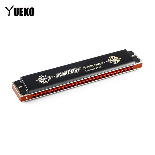 Easttop tremolo T2406K 24 gaten harmonica tremolo harmonica mondharmonica zwarte verf
