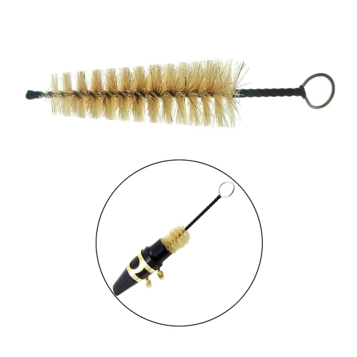 Mundstück Reinigungsbürste Metallgriff Borsten Saxophon Klarinette Mundstück Reinigungsbürsten Holzblasinstrumente Zubehör