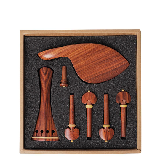1 Set 4/4 Viool Onderdelen, High-End Rose Hout Viool Accessoires, Vier Stuk Set, Van Muziekinstrumenten
