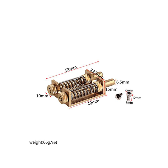 Elektrische Gitaar Tremolo Brug Systeem Stabiel Dubbele Messing Staaf Apparaat Voor Stratocaster Strat St