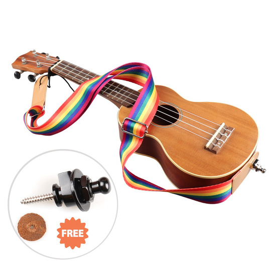 Strap Hawaii Guitarra Ukulele Rainbow Strap Verstelbare Multicolor Ukulele Band Zachte Nylon Riem voor Hawaiian Gitaar Ukulele