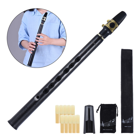 Ammoon Mini Pocket Bb Saxofoon Sax Abs Mini Sax Met Alto Mondstukken 10Pcs Reed Draagtas Houtblazers Instrument
