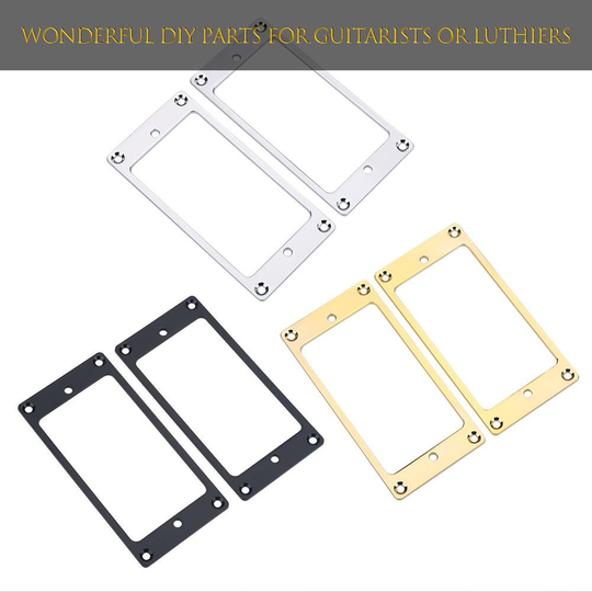 2 Stuks Gitaar Pickup Ring Goud/Zilver/Zwart Metalen Elektrische Gitaar Humbucker Pickup Montage Ring Frames 92Mm X 46Mm