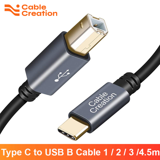 Cablecreation Usb Type C Naar Usb B 2.0 Printer Kabel Scanner Voor Epson Hp Canon Macbook Pro Samsung Usb C midi Kabel Controller