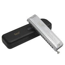 IRIN professionele woodwind 16 hole 64 schaal chromatische harmonica verdeelkast + willekeurige kleur veeg sturen