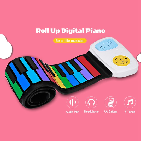 Xsxs-Multi Stijl Draagbare 49 Toetsen Flexibele Siliconen Roll Up Piano Opvouwbare Elektronische Toetsenbord Voor Kinderen Student