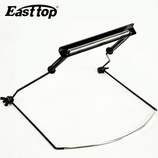 EASTTOP 10 Gaten Harmonica Hals Houder Mond Orgel Stand Harmonica Harp Rack-Metalen zwarte