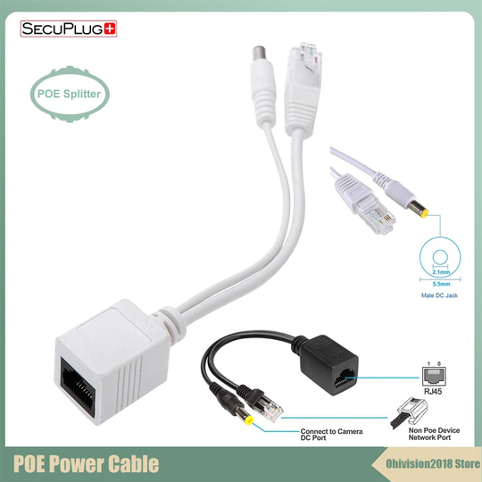 Poe Injector Adapter Kabel Kit Passieve Power Over Ethernet12-48v Synthesizer Separator Combiner Voor Cctv Ip Camera