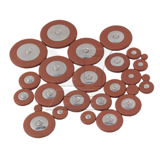 Yibuy Oranje Saxofoon Lederen Pads Voor Altsaxofoon Pack van 25