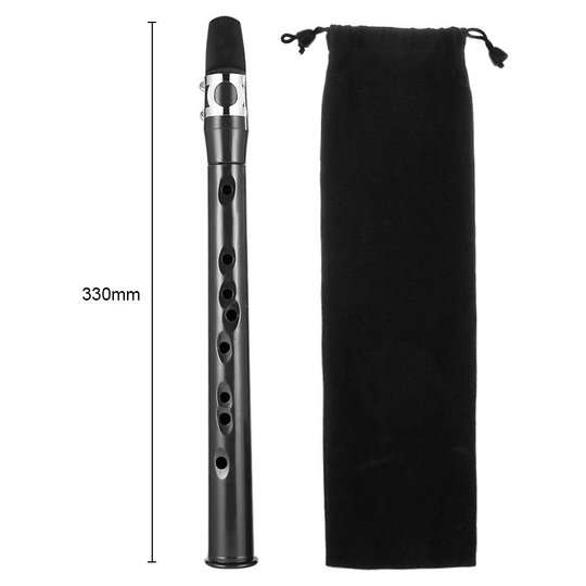 Zwarte Saxofoon Set Mini Pocket Bb Saxofoon Alto Mondstuk Abs Sax Met 2 Riet Houtblazers Voor Beginners