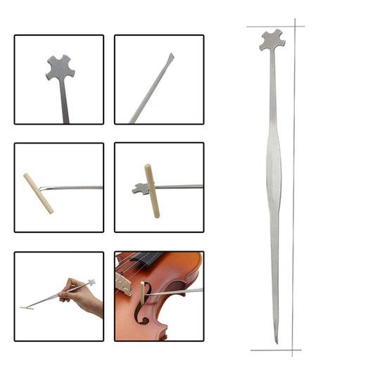 Viool Accessoires 1 st Rvs Viool Plaatsing Stapelzetter Reparatie Tool Frets Haak