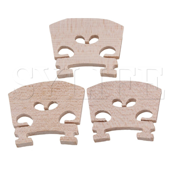 3 Pcs Hout Viool Fiddle Brug 1/16 Verstelbare Accessoriess Beige