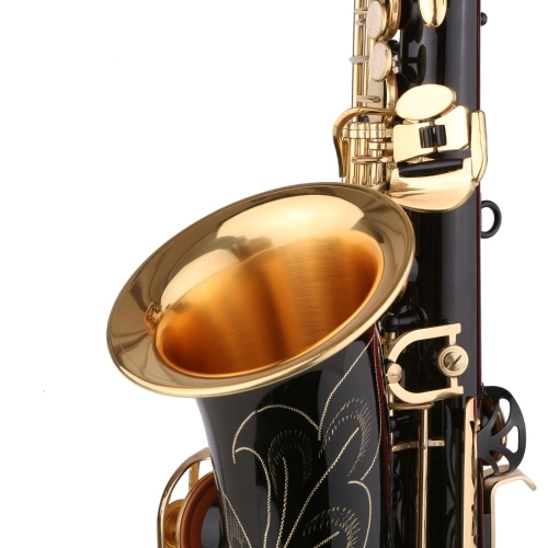 Muslady Saxophone Black Paint Es-Saxophon für Anfänger bis Fortgeschrittene