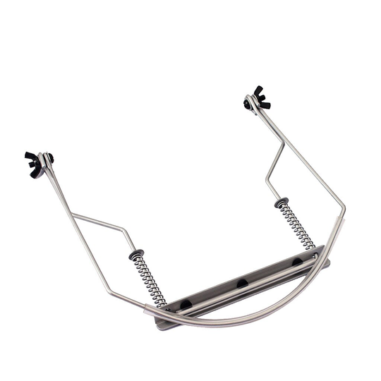 Praktische Harmonica Hals Holder Ondersteuning Voor 10 Gaten Harmonica Accessoire, Chrome