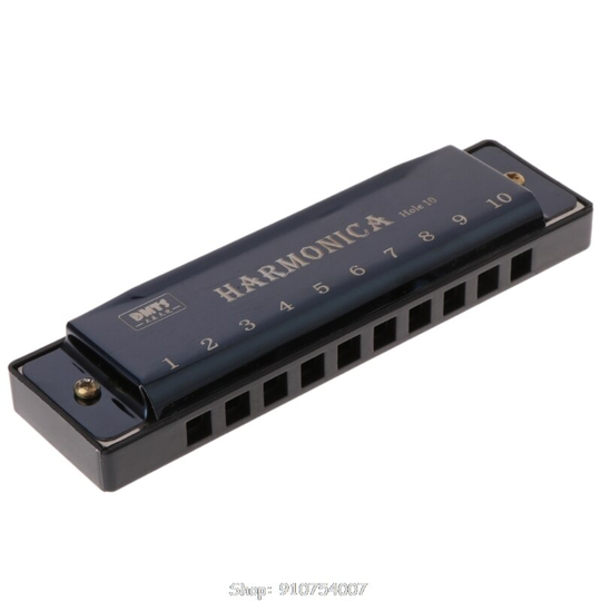 10 Gaten Sleutel Van C Blues Harmonica Muziekinstrument Educatief Speelgoed Met Case N12 20