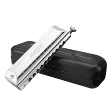 Easttop 10 Gaten 40 Tones Geavanceerde Chromatische Harmonica T10-40 Met Doos En Veeg Doek Voor