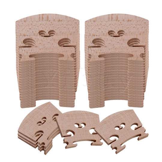 Yibuy 60Pcs Burlywood Maple Burlywood Viool Brug Voor 4/4 Full Size