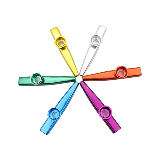 6 Kleuren Aluminium Metal Kazoo Diafragma Mond Fluit Harmonica Kids Party Voor Kinderen Muziek Liefhebbers Optioneel