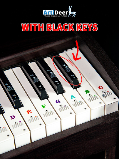 Music Notes Voor Piano Stickers Toetsenbord Accessoires Muziekinstrumenten Onderdelen Bescherming Synthesizer 88 61 Toetsen