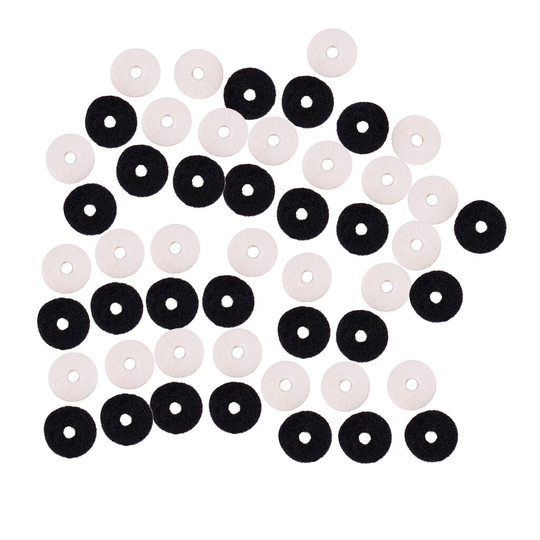 Tooyful Fijnste Pack/50Pcs Vilt Gitaar Bas Strap Lock Washer Pakkingen Diy Muziekinstrument Accessoire Akoestische Elektrische Gitaar