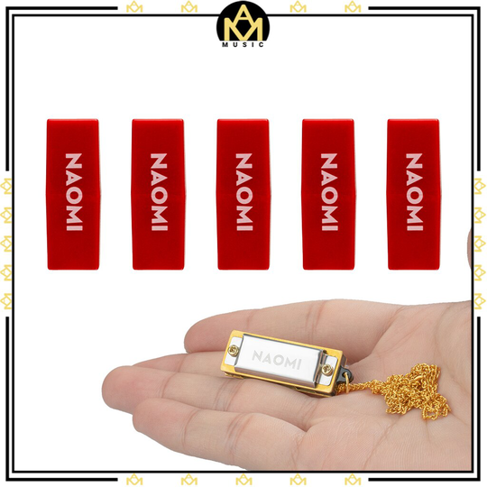 5Pcs/1Set Mini Harmonica Ketting Messing Riet + Abs Kam + Rvs Cover Stage Solo Prestaties