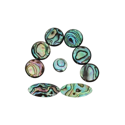 9pcs bunte Abalone Shell Key Button Einlagen für Tenor / Alt / Sopran Sax Saxophon
