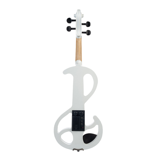 4/4 Full Size Elektrische/Silent Viool Set Professionele Bowed Snaarinstrument (Wit)