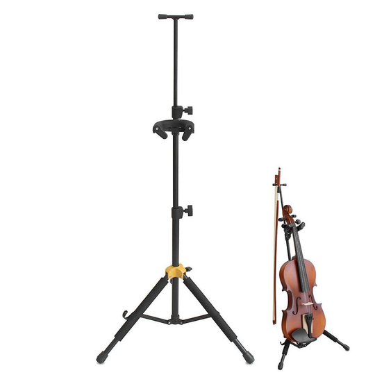 Draagbare Aluminium Legering Vouwen Vloer Viool Ukulele Stand Met Stabiele Statief Houder