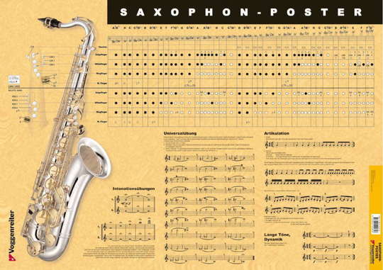 Poster Saxophon Kompaktwissen Rainer Müller Irion Voggenreiter 0485 978380240485