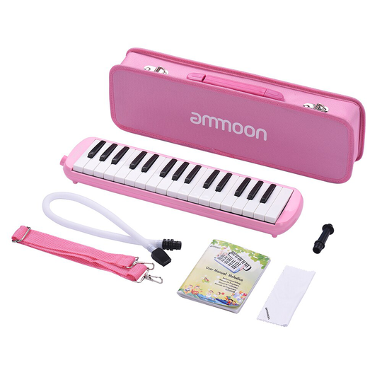Ammoon Melodica Piano Stijl 32 Toetsen Harmonica Toetsenbord Mond Orgel Met Mondstuk Reinigingsdoekje Draagtas Muzikale