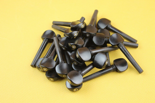 40 stks zwart ebbenhout viool stemsleutels 4/4 full size viool accessoires