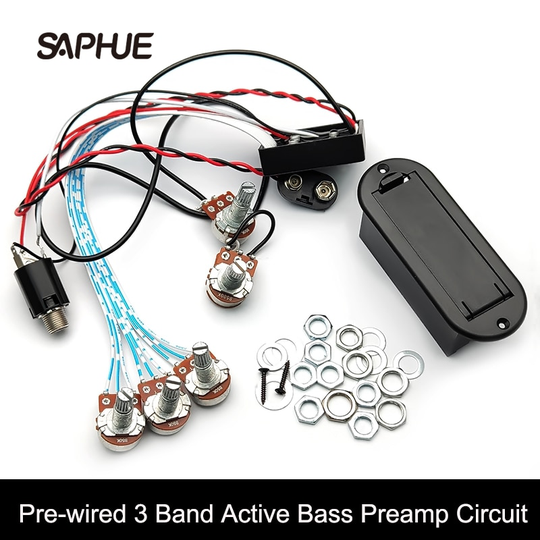 Pre-Wired 3 Band Actieve Bas Circuit Actieve & Passieve Eq Equalizer Elektrische Bas Voorversterker Circuit