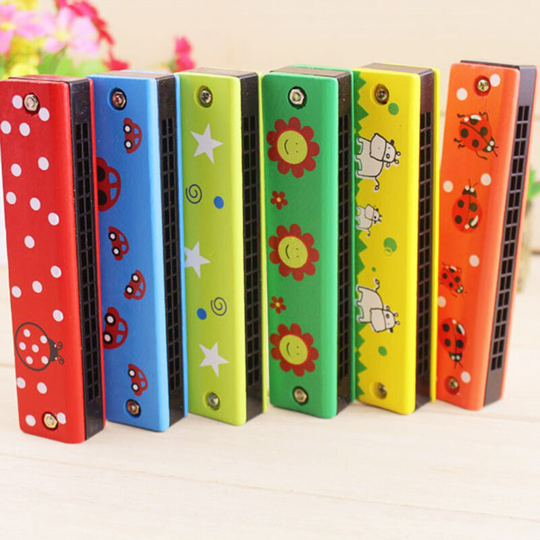 Dongzhur 1 Pc Willekeurige Kleur Kinderen Houten Kleurrijke Muzikale Speelgoed Harmonica Harmonica Instrumenten Vroege Onderwijs Nieuwheid I7C6