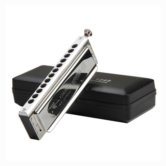 ZWAAN 10/12/16 Gaten C Sleutel Sliver Chromatische Harmonica Standaard Chromatische Harmonica in Draaien Ronde Blow Gaten met Bijlage