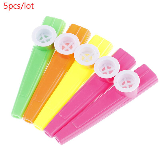 5 stks/partij Plastic Harmonica Mond Fluit Kids Kinderen Party Kid Muziekinstrument 11cm Willekeurige Kleur