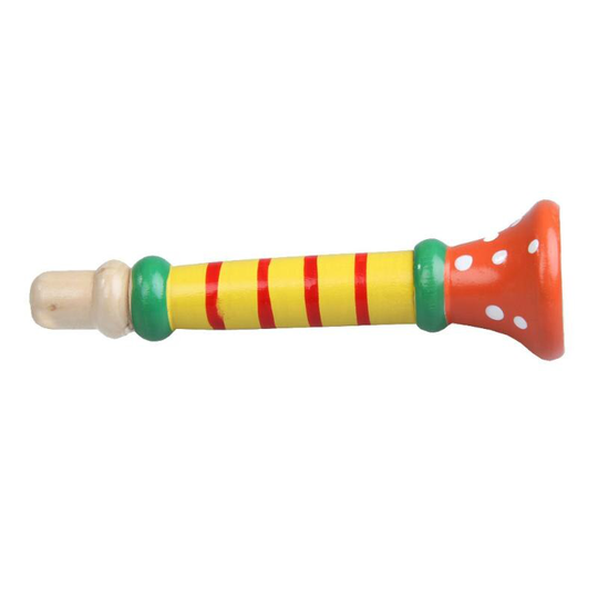 Kleurrijke Houten Recorder Educatief Trompet Buglet Hooter Bugle Educatief Speelgoed Nonpoisonous Smaakloos Kids Muziek Spelen