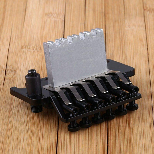 Elektrische Gitaar Tremolo Bridge Assembly Dubbele Systeem Onderdelen 2 Punt St Strat Stijl Gitaar Tremolo Bridge Sluitsysteem (Zilver)